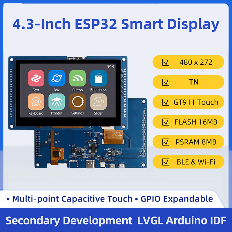 Monitor Arm Dual - ESP32 S3 4.3 Inch 480*272 Capacitive