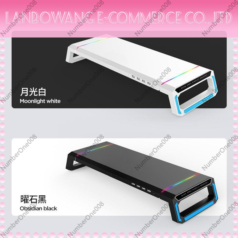 Monitor Riser Stand - RGB Gaming Mouse Pad with Monitor