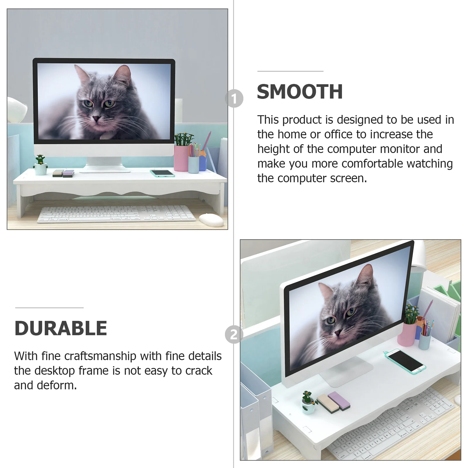 Computer Heightened Shelf Moni - Monitor Riser Stand recension och pris