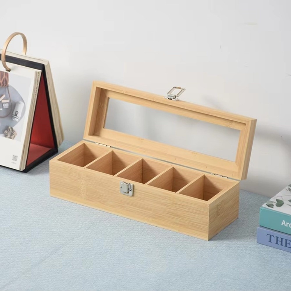 New Bamboo Tea bag Storage Box - Home Office Bagas recension och pris