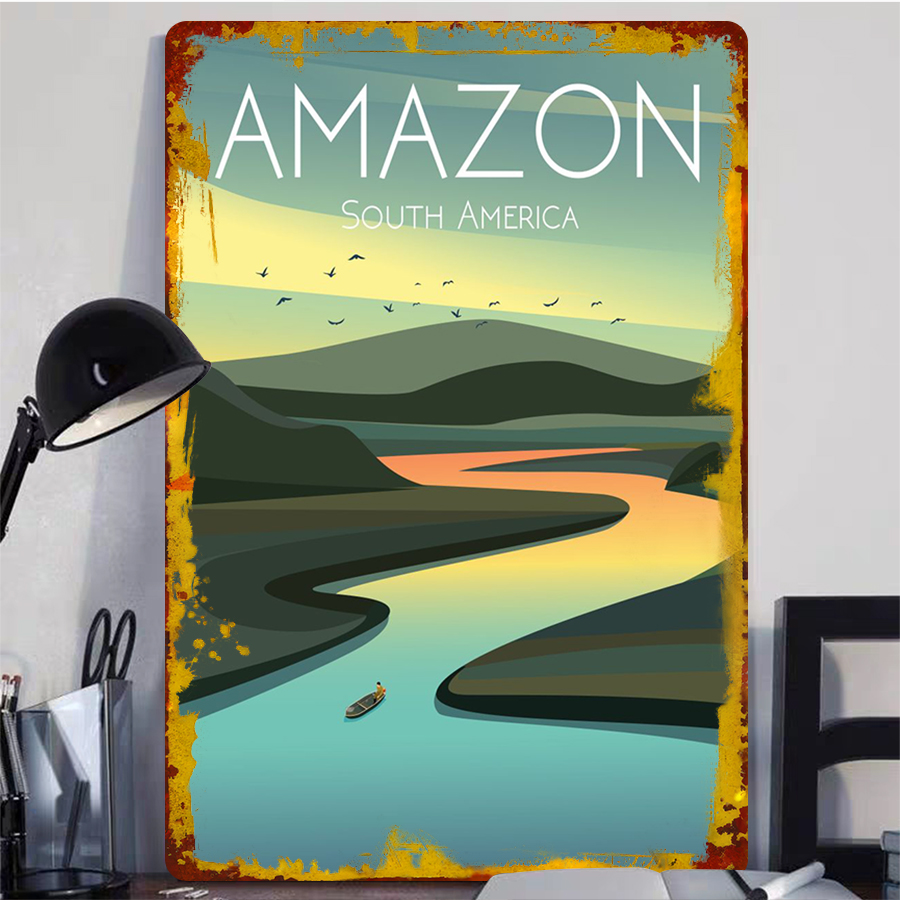 Amazon River Landscape Metal W - Home Office Amazon recension och pris