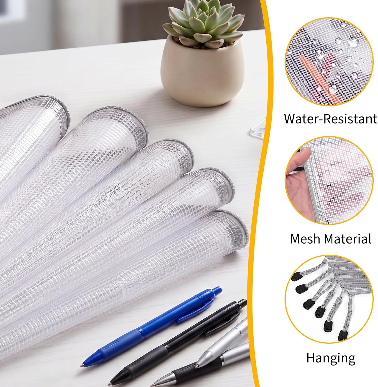 56-Pack Waterproof PVC Mesh Zi - Home Office Bagas recension och pris