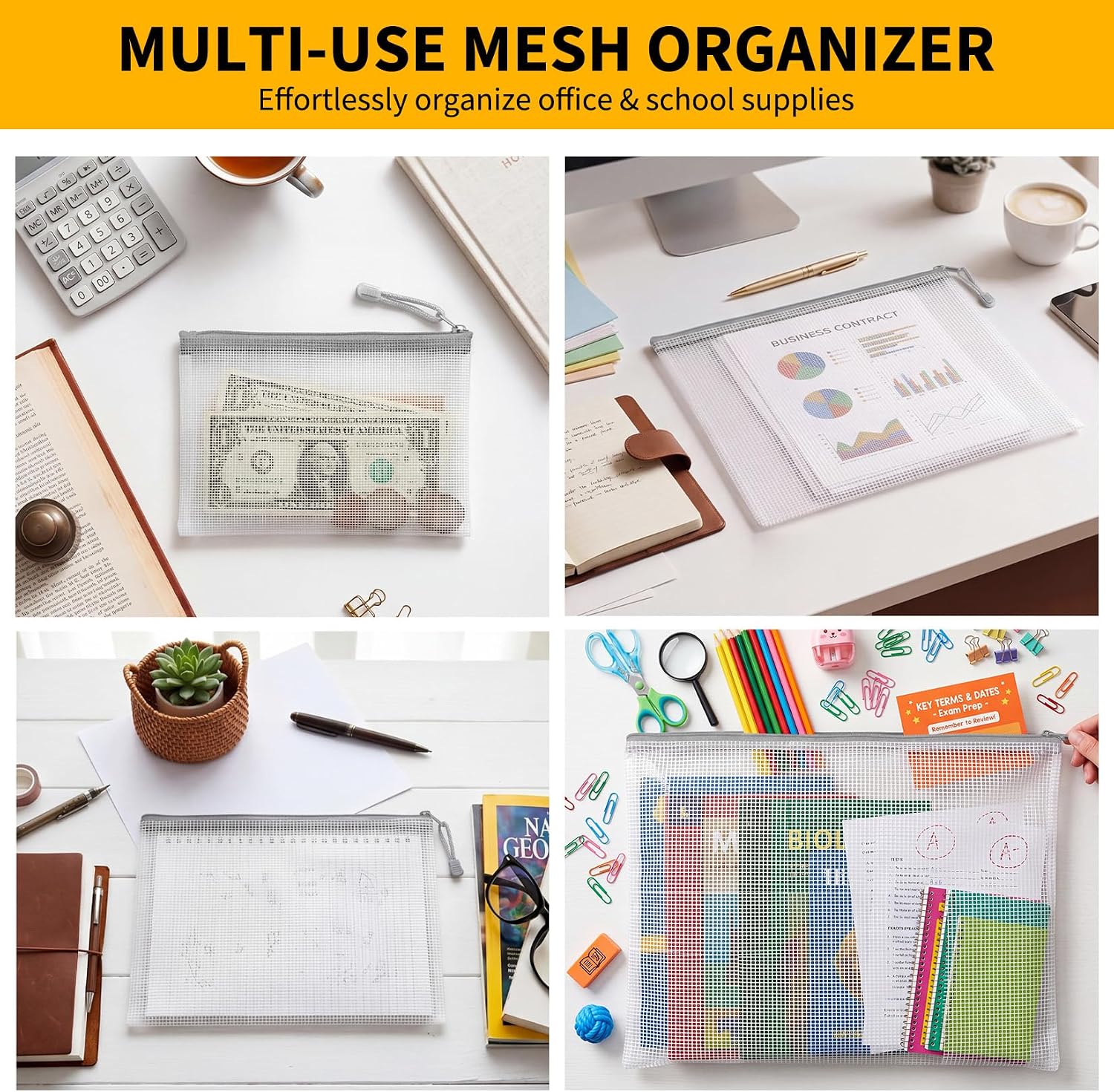 56-Pack Waterproof PVC Mesh Zi - Home Office Bagas recension och pris