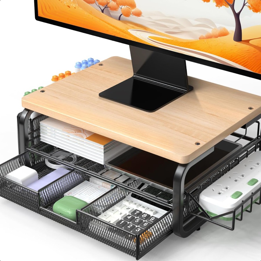 High Grade Wood Monitor Stand  - Monitor Riser Stand recension och pris