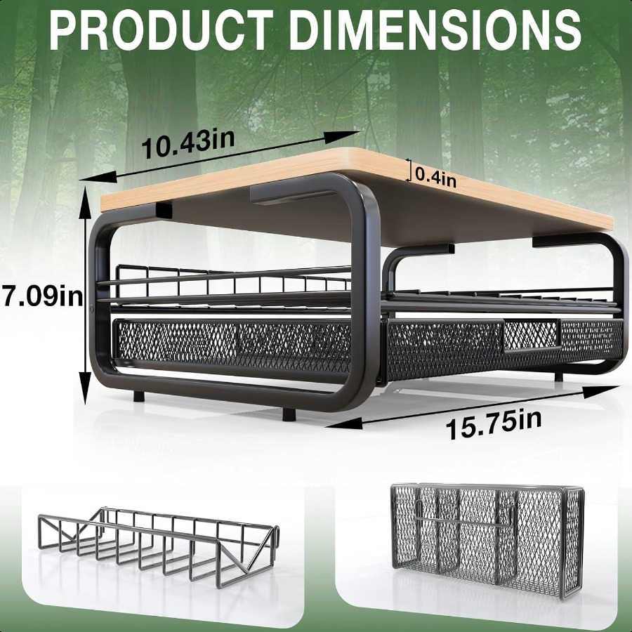 High Grade Wood Monitor Stand  - Monitor Riser Stand recension och pris