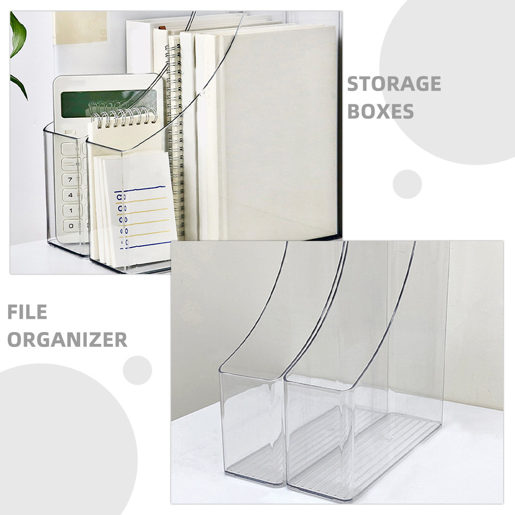 2Pcs Transparent File Organize - Home Office Library recension och pris