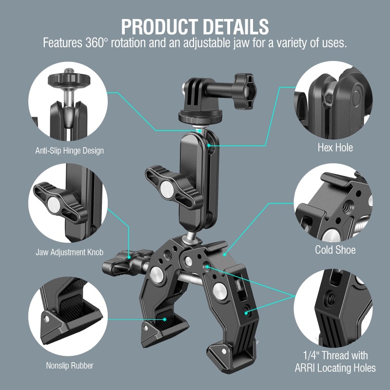 Universal Aluminum Super Clamp - Monitor Arm Dual recension och pris