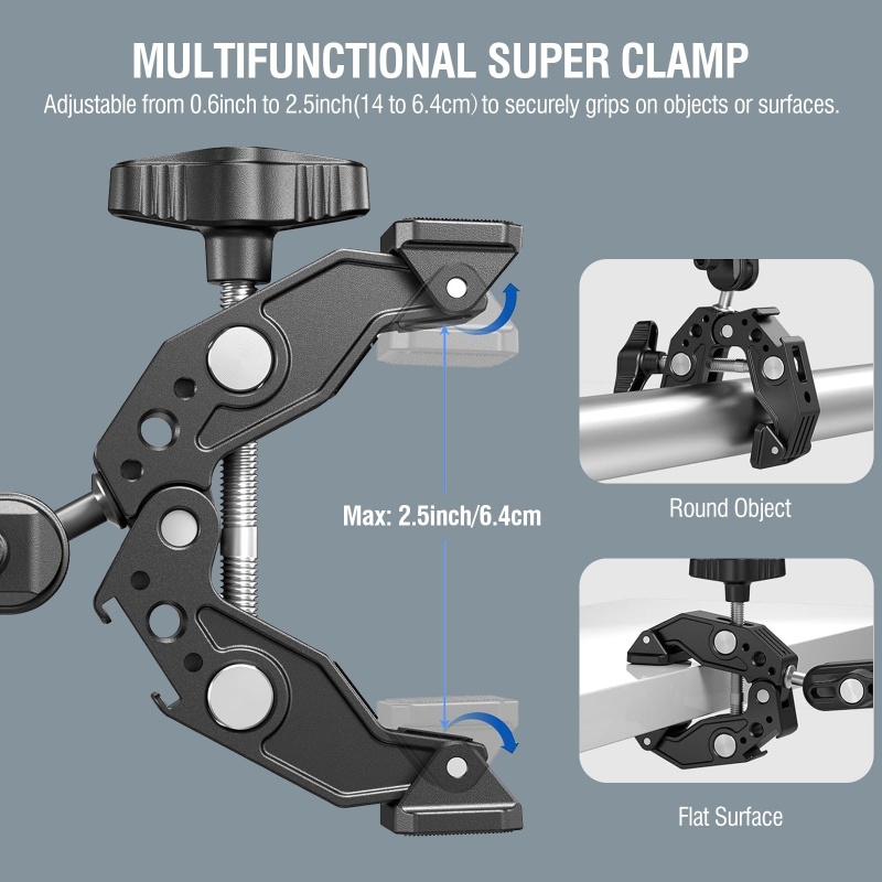 Universal Aluminum Super Clamp - Monitor Arm Dual recension och pris