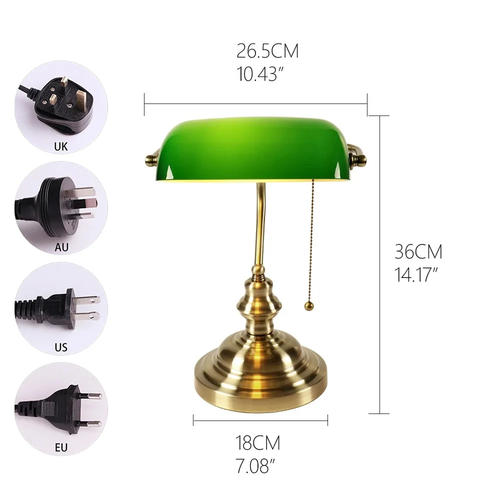 Desk lamp Table Light glass ba - Home Office Library recension och pris