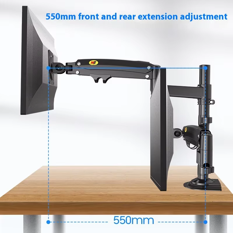 Aluminum Alloy Black Dual Colu - Monitor Arm Dual recension och pris