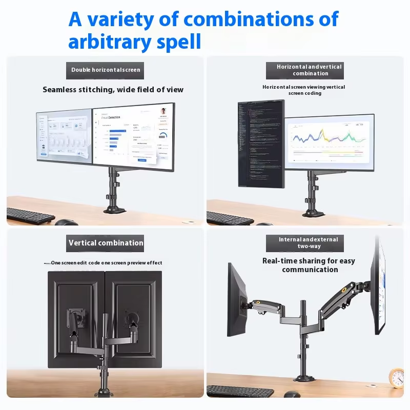 Aluminum Alloy Black Dual Colu - Monitor Arm Dual recension och pris