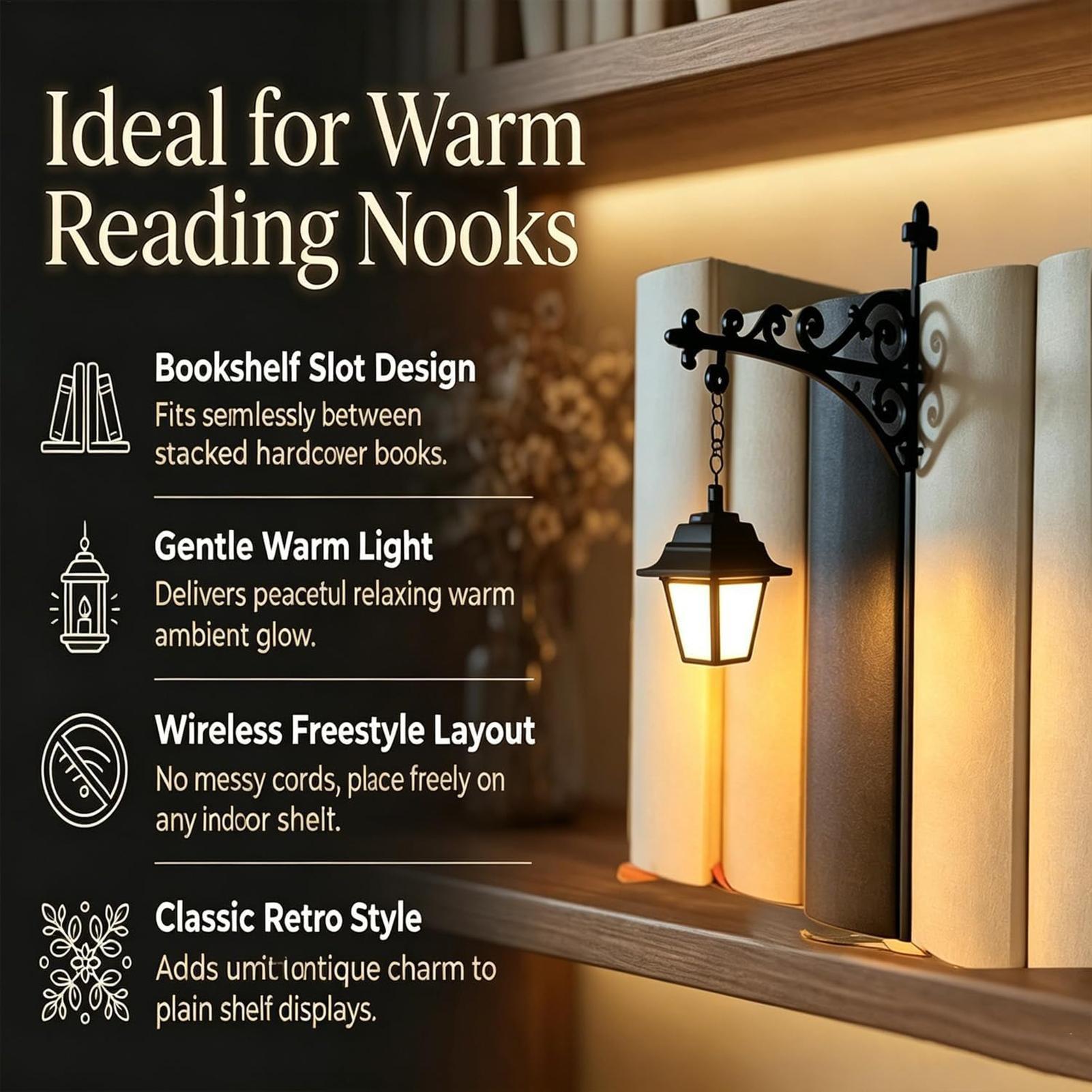 Bookshelf Lamp Vintage LED War - Home Office Library recension och pris