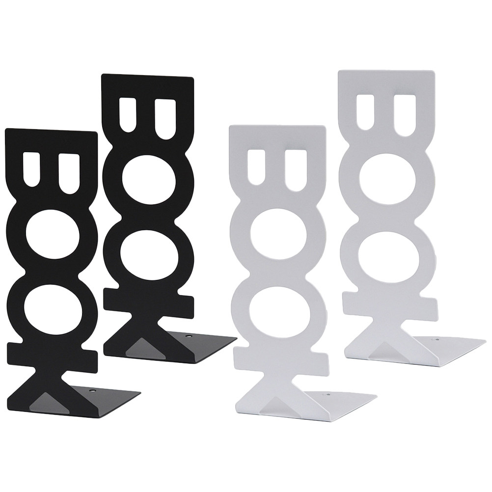 4Pcs Metal Bookends Hollow Des - Home Office Library recension och pris