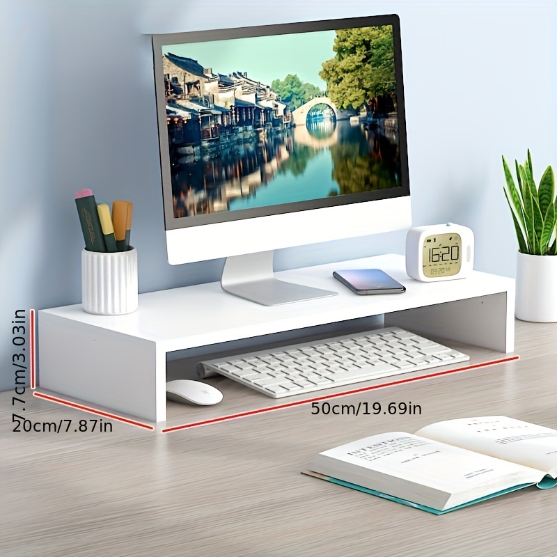 Spacious Wooden Monitor Stand  - Monitor Riser Stand recension och pris